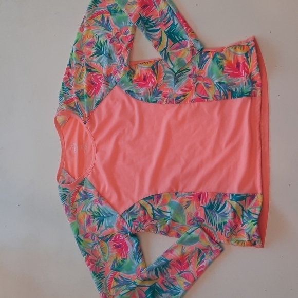 Wonder Nation extra large 14 16 long sleeve floral swim rashguard - Picture 1 of 8